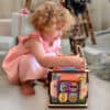 Wooden educational toy, activity box, toddler toy, travel toy. Activity board, Busy cube