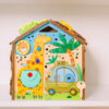 Wooden Toy Busy House Safari Activity Board for baby, toddler, kid. Wooden Toys, Educational Toys, Montessori Toys