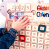 Personalized Montessori calendar for toddlers with wooden emotion cards and task tokens.