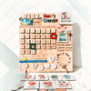 Wooden Montessori Calendar. Preschool toy for kids and early learning toddlers.