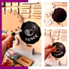 Wooden educational toy with chalkboard for setting daily goals, emotions, and weather.